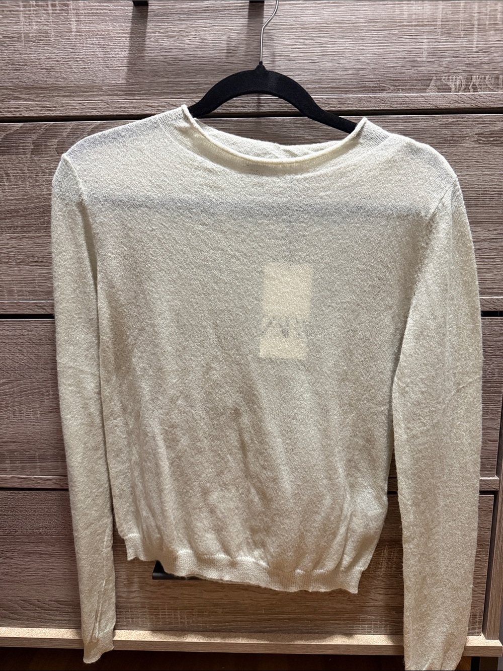 Zara Cream Lightweight Long-Sleeve Sweater